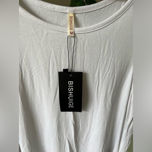 White sheer cover up dress size medium NWT - Picture 2 of 5